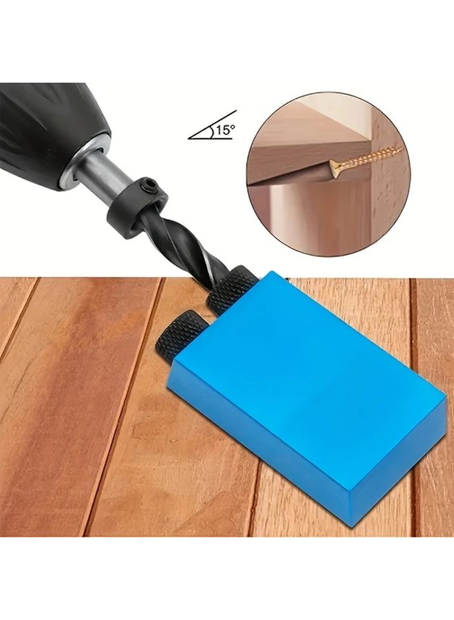 CIICII 14pcs Woodworking Tools 15 Degree Angle Drill Guide Set Pocket Oblique Hole Screw Jig Locator - Image 5