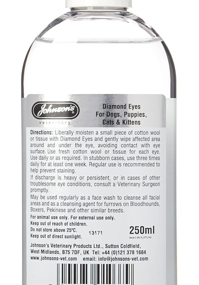 Johnson's Johnsons Diamond Eyes Tear Stain Remover for Cats & Dogs - 250ml - Image 3