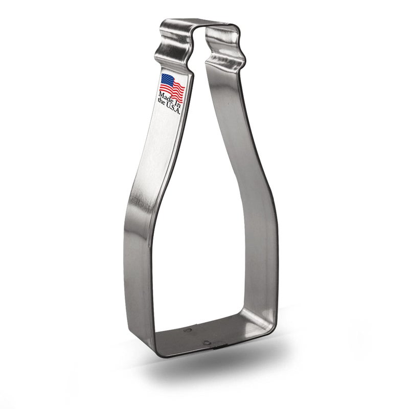 Foose Champagne Bottle Cookie Cutter 45 Inch Tin Plated Steel Cookie Cutters  Champagne Bottle Cookie Mold