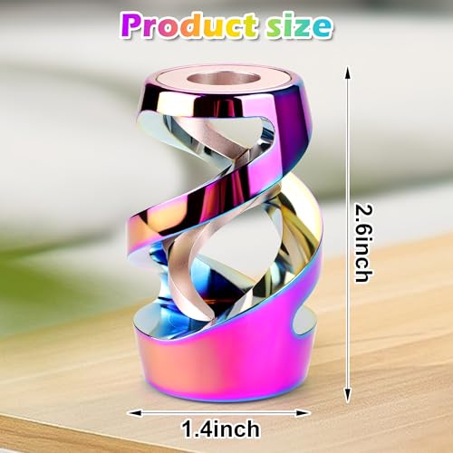 Apqdw Upgraded Kinetic Desk Toys Kinetic Spinning Desk Toy Desk Fidgets for Adults Fidget Toys for Adults Rainbow - Image 5