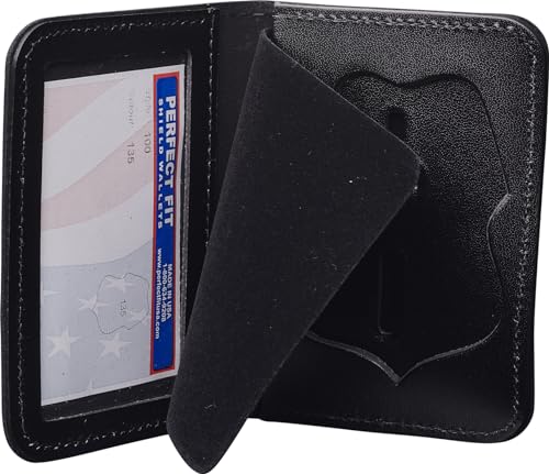Perfect Fit Shield Wallets Baltimore Police badge and ID Case Hidden Badge Wallet Cutout PF135 Black Leather - Image 3