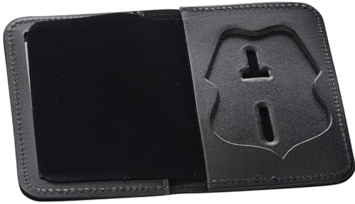 Perfect Fit Shield Wallets Baltimore Police badge and ID Case Hidden Badge Wallet Cutout PF135 Black Leather - Image 1