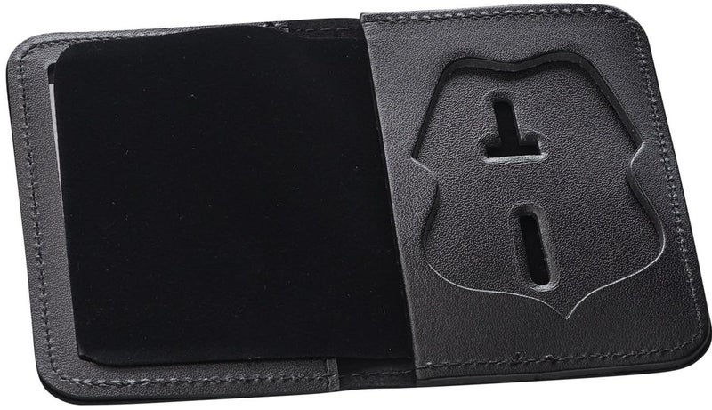 Perfect Fit Shield Wallets Baltimore Police badge and ID Case Hidden Badge Wallet Cutout PF135 Black Leather - Image 2