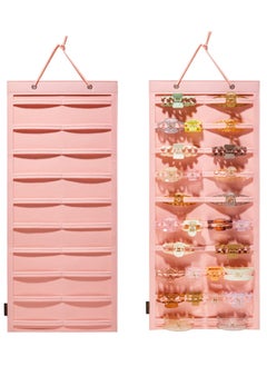Excefore Hanging Claw Clip Organizer, Large Claw Clip Holder Organizer, Wall-Mount Hair Claw Stand Display Holder, Claw Clips Holder and Storage for Lady Women Teen Girls (Pink)  - Image 1