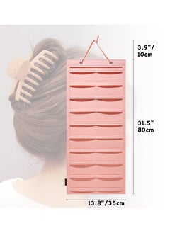 Excefore Hanging Claw Clip Organizer, Large Claw Clip Holder Organizer, Wall-Mount Hair Claw Stand Display Holder, Claw Clips Holder and Storage for Lady Women Teen Girls (Pink)  - Image 2