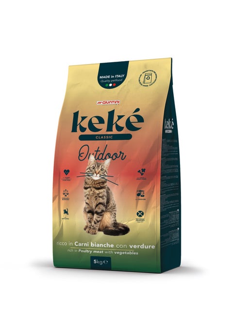 كيكي كلاسيك أوتدور طعام جاف للقطط البالغة – 5 كجم