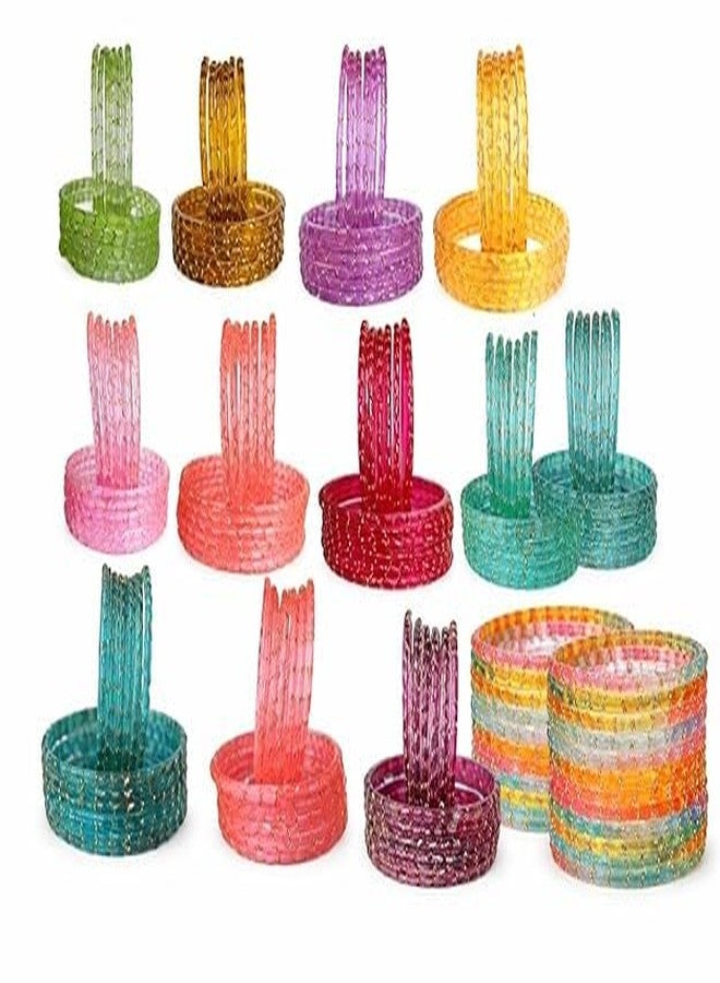 BANGLESKART Women's Eid Special Designer Glass Bangles Set (12 Chudi Each) Multicolor Traditional Indian Choodiyan Multi - Image 4