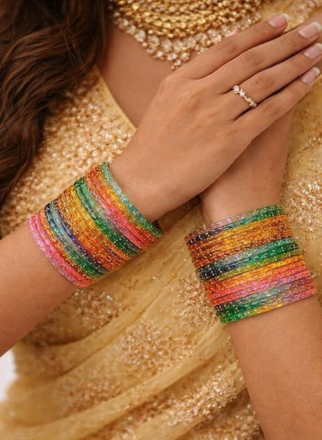 BANGLESKART Women's Eid Special Designer Glass Bangles Set (12 Chudi Each) Multicolor Traditional Indian Choodiyan Multi - Image 3