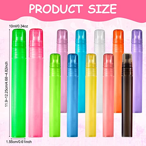 Patelai 108 Pieces 10 ml Spray Bottles Plastic Perfume Bottles Empty Fine Mist Perfume Bottle for Essential Oils SuppliesAssorted Color - Image 5