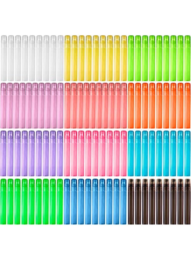 Patelai 108 Pieces 10 ml Spray Bottles Plastic Perfume Bottles Empty Fine Mist Perfume Bottle for Essential Oils SuppliesAssorted Color - Image 1