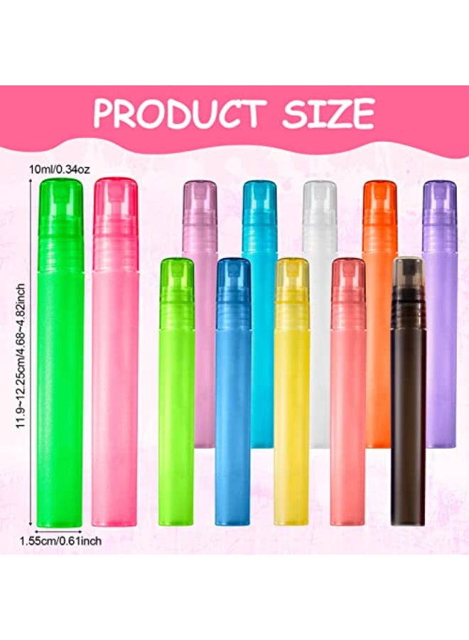 Patelai 108 Pieces 10 ml Spray Bottles Plastic Perfume Bottles Empty Fine Mist Perfume Bottle for Essential Oils SuppliesAssorted Color - Image 4