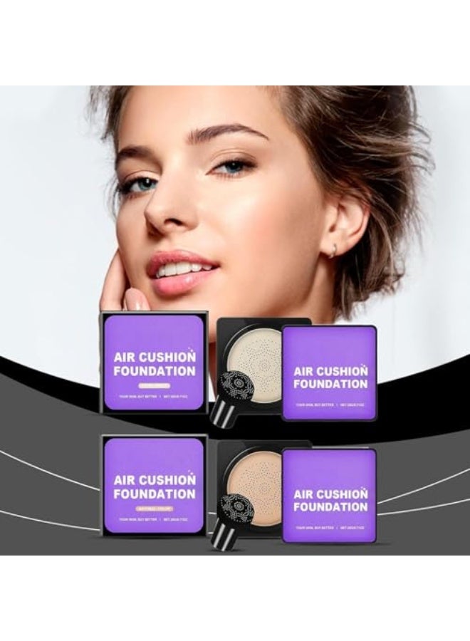 EELHOE Air Cushion Foundation, Serentia Cream Flawless Radiant Skin Instantly, Serenita BB Cream Korean, Weightless Air Dry CC Creams, Glass Skin Korean Coverage Foundation, Moisturizing, Long Lasting Waterproof Matte - Image 2