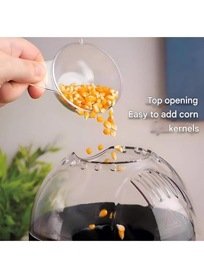 ماكينة صنع الفشار الفورية - ماكينة صنع الفشار والوجبات الخفيفة بالهواء الساخن بدون زيت، مثالية لأمسيات الأفلام والتجمعات العائلية. أحمر - Image 3