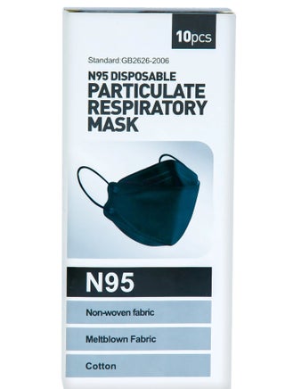 N95 DISPOSABLE PARTICULATE RESPIRATORY FACE MASK 10pcs (color may vary)