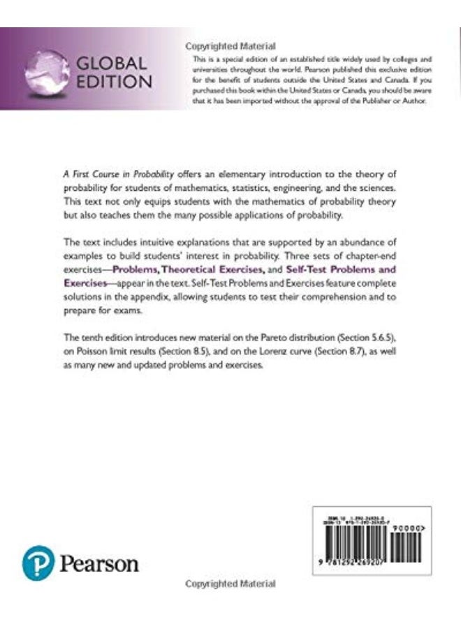 First Course in Probability, A, Global Edition  - Image 2
