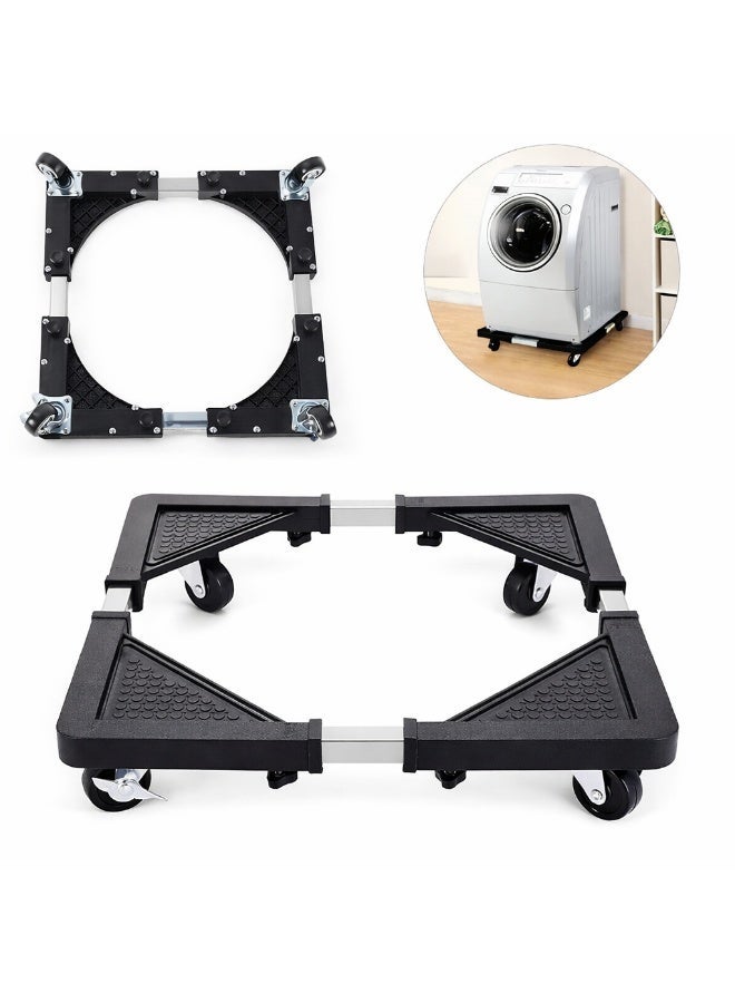 Adjustable Movable Base Stand for Washing Machine, Refrigerator & Appliances | Heavy Duty Metal Frame with Brake Wheels | Anti-Vibration, Anti-Rust & Anti-Moisture Platform – 138 kg Load Capacity - Image 2