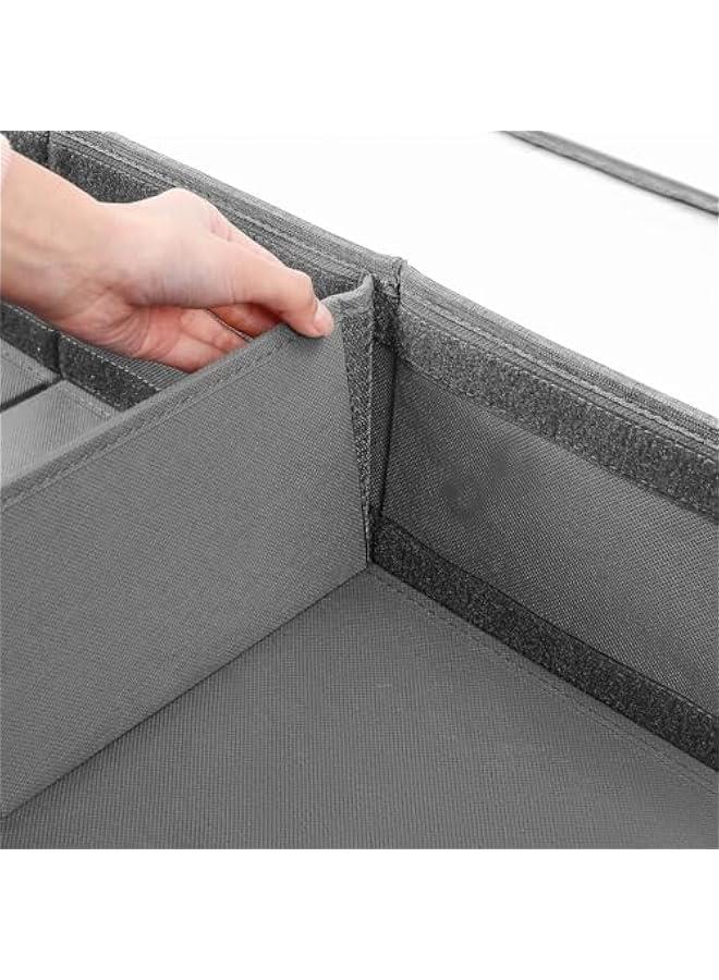 HOOKOR 2 Pack Underbed Storage Container Bins with Lids, Under Bed Storage Organizer with Sturdy Handles Sidewalls Bottom, Foldable Clothes Bag Large (Type B (2 Pack)) - Image 2