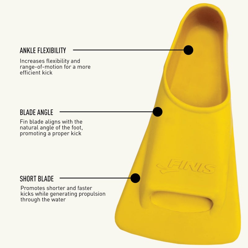 Finis Youth Zoomer Fins, Yellow Gold - Size E, Male (7.5-8.5) Female (8.5-9.5) (2.35.003.14) - Image 4