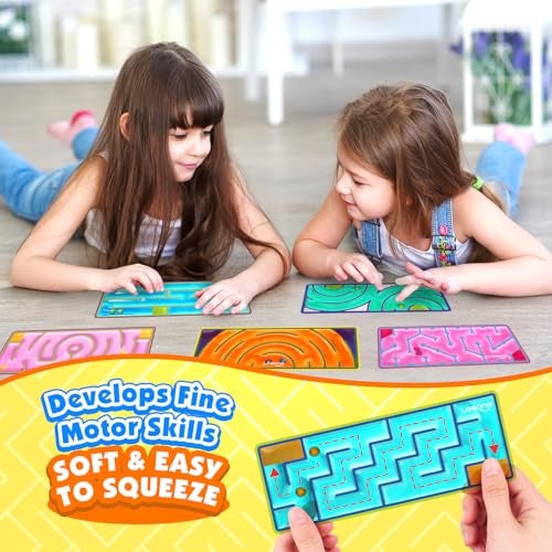 LESONG Sensory Toys for Kids: 9-Pack Squishy Sensory Maze for Autism - Fidget Toys Gel-Filled for Calming Down Travel, Classroom & Adult Office - Gifts Prizes for Kids Stocking Stuffers Goodie Bags - Image 5