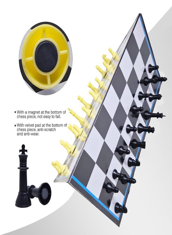 PARTEET Magnetic Chess Senior Foldable Magnetic Chess Board Set with Magnetic Pieces for Kids and Adults (36 x 36 Centimeter, Black & White Board) - Image 2