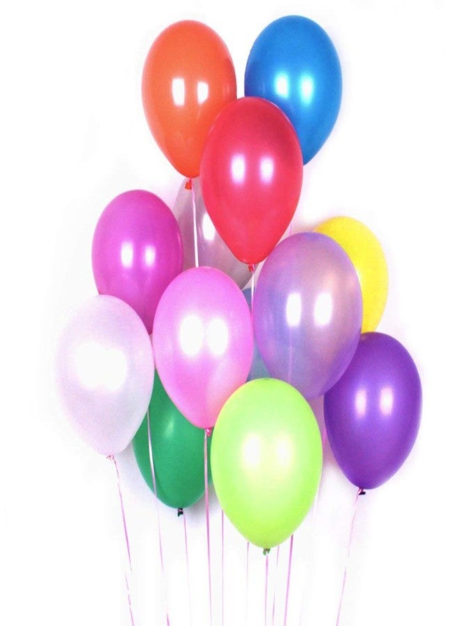 HK balloons Rubber Pack Of 50 Metallic Color Balloons For Birthday Decoration Baby Shower Anniversary Wedding Decorations Balloons Metallic Themed Decoration Items Kit - Image 3