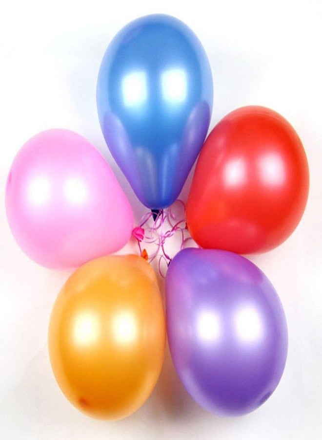 HK balloons Rubber Pack Of 50 Metallic Color Balloons For Birthday Decoration Baby Shower Anniversary Wedding Decorations Balloons Metallic Themed Decoration Items Kit - Image 5