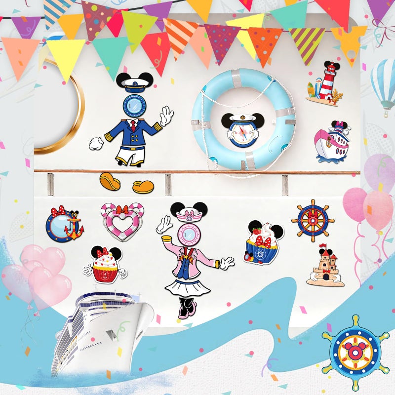 RiVolTa Mouse Cruise Door Magnets - 24 Pcs Cute Ship Cabin Decorations Magnetic Stickers Personalized Funny Cartoon Animal Anchor Stateroom Decals Carnival Birthday Holiday Party Accessories Car Decor - Image 5