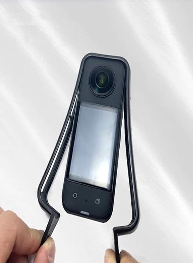 Action Pro Plastic Protective Frame Border Case and Adapter Mount Compatible with Insta360 One X3 Action Camera Accessories (Black) - Image 3
