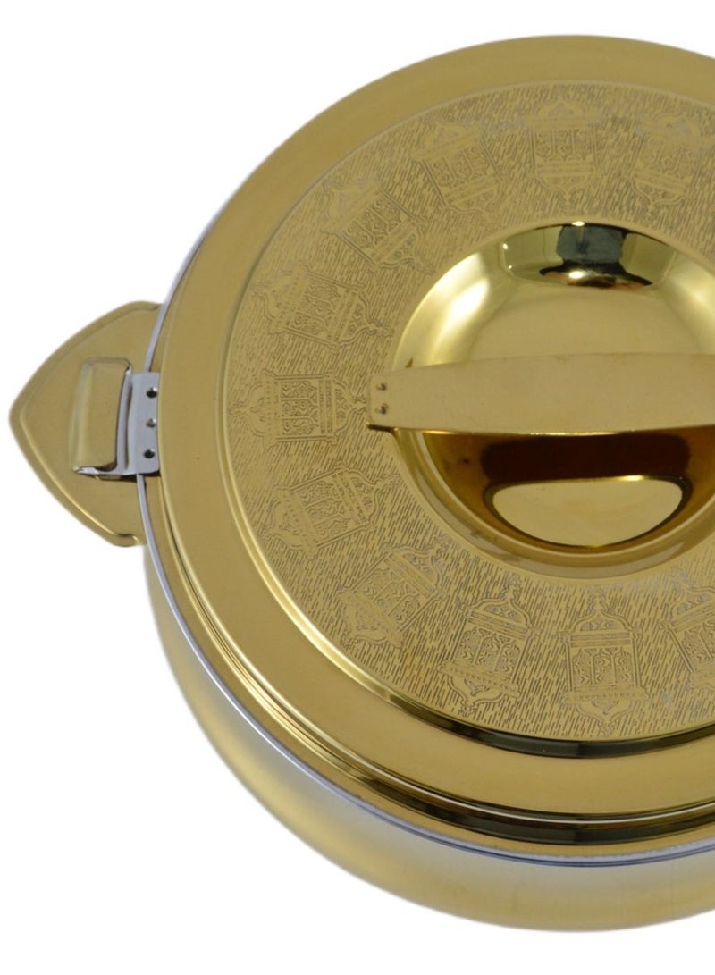 Homemaker Riyadh Hotpot 7500ml Capacity - Unique Locking Lid - High Quality Stainless Steel - Gold Etching - Image 3