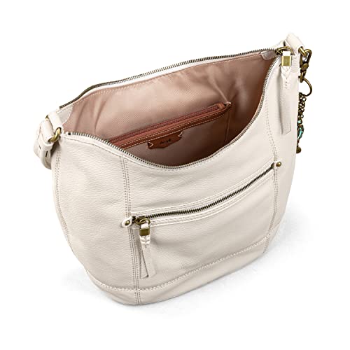 The Sak Sequoia Large Hobo Bag - Premium Leather Women's Handbag for Everyday & Travel - Designer Purse With Shoulder Bag Strap, Zipper Closure and Pockets - Stone - Image 3