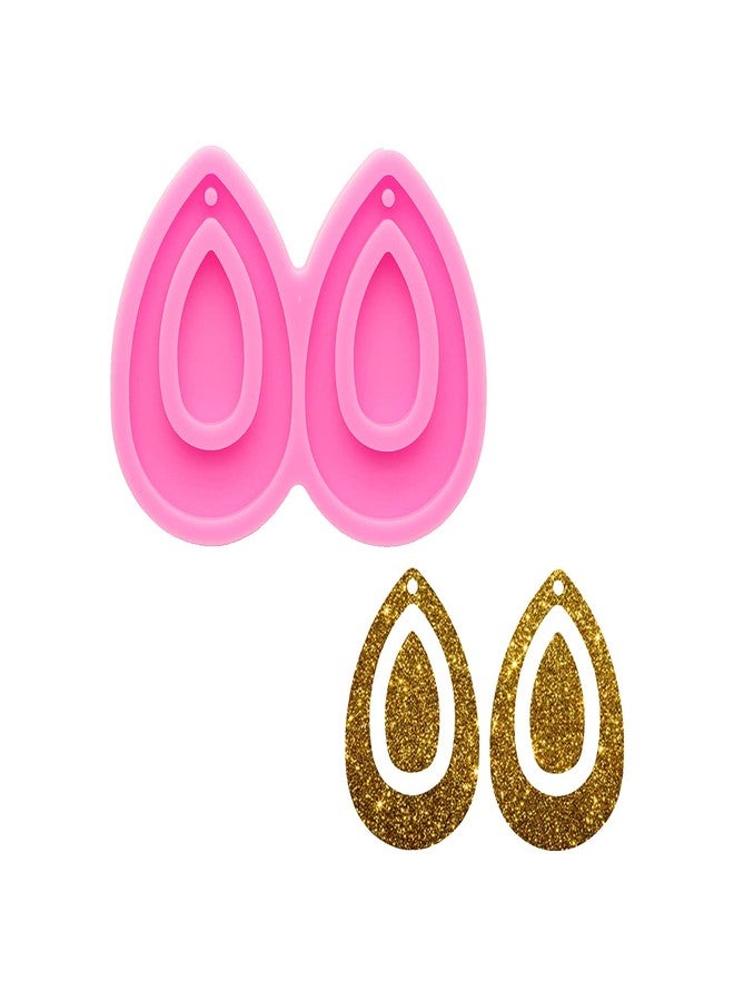 Angel Wings Shiny Glossy Drop Shape Earrings Mold Resin Silicone Mold for DIY Women Fashion Jewellery Resin Casting Molds Epoxy Resin Handmade Jewellery Making Pendant Craft - Image 1