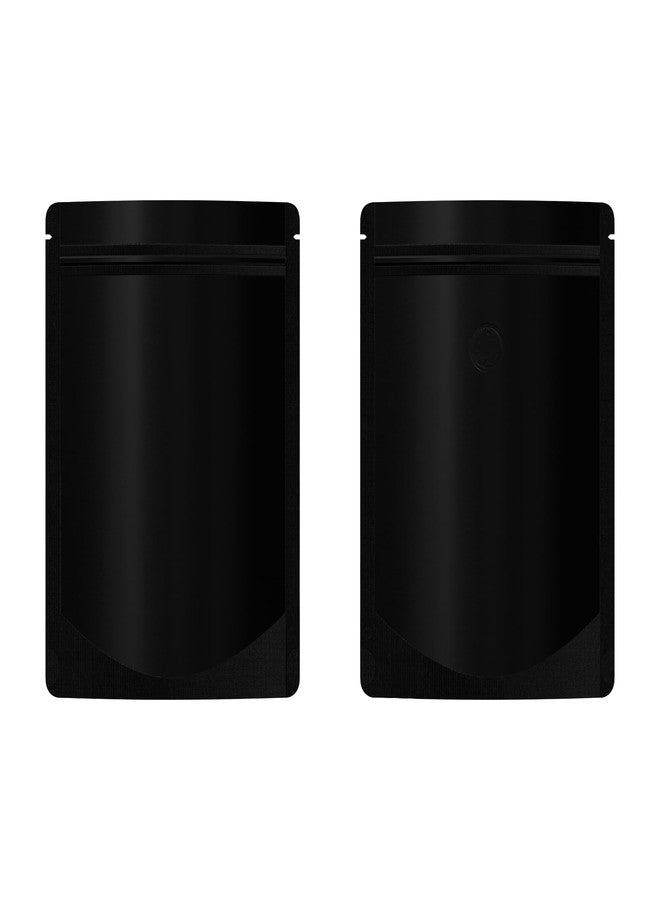 QQ Studio Foil Coffee Packaging Bags with Zipper and Degassing Valve for Whole and Ground Coffee (Black, 4oz (Pack of 50 Bags)) - Image 2