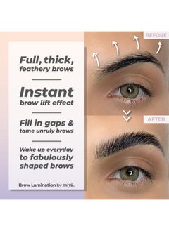 MIYA LASH MIYA LASH Brow Lamination Kit | Professional Eyebrow Lamination with Keratin | DIY Brow Lift Kit | Fuller, Thicker Brows for 6 weeks | Includes Easy to Use Instruction, Treatment Tools & Brushes  - Image 3