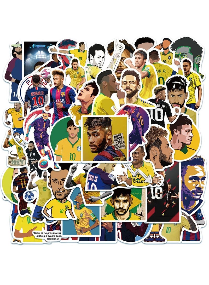 general 50-Piece Neymar da Silva Santos Júnior Cute Vinyl Waterproof Sticker