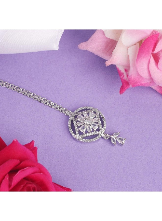 Tanaira تانايرا تيكا مغطاة بالروديوم للنساء، مزينة بأحجار الماس الأمريكية (بيضاء) - Image 3