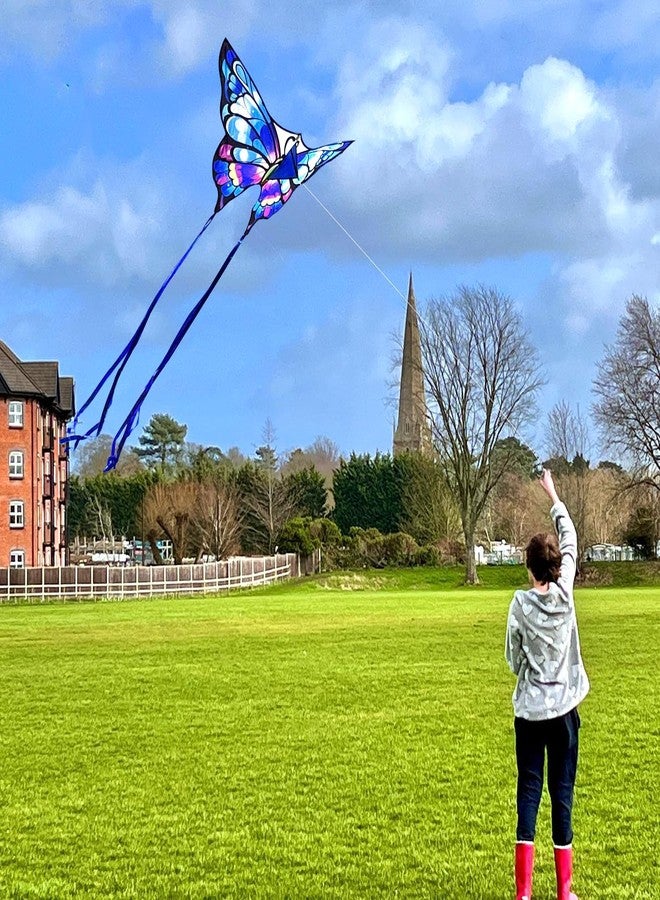 Simxkai Butterfly Kite for Kids & Adults, Easy to Fly for Beginners Beach Purple - Image 4