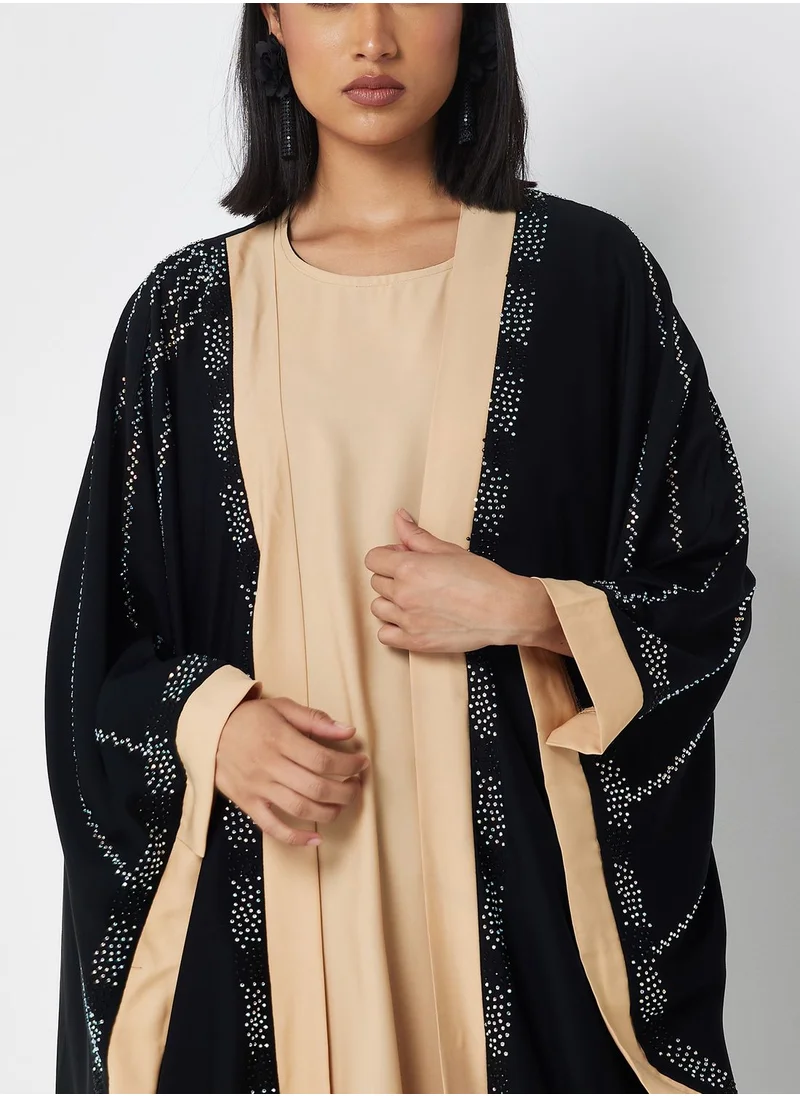 خزانة Shimmer Detail Abaya With Inner
