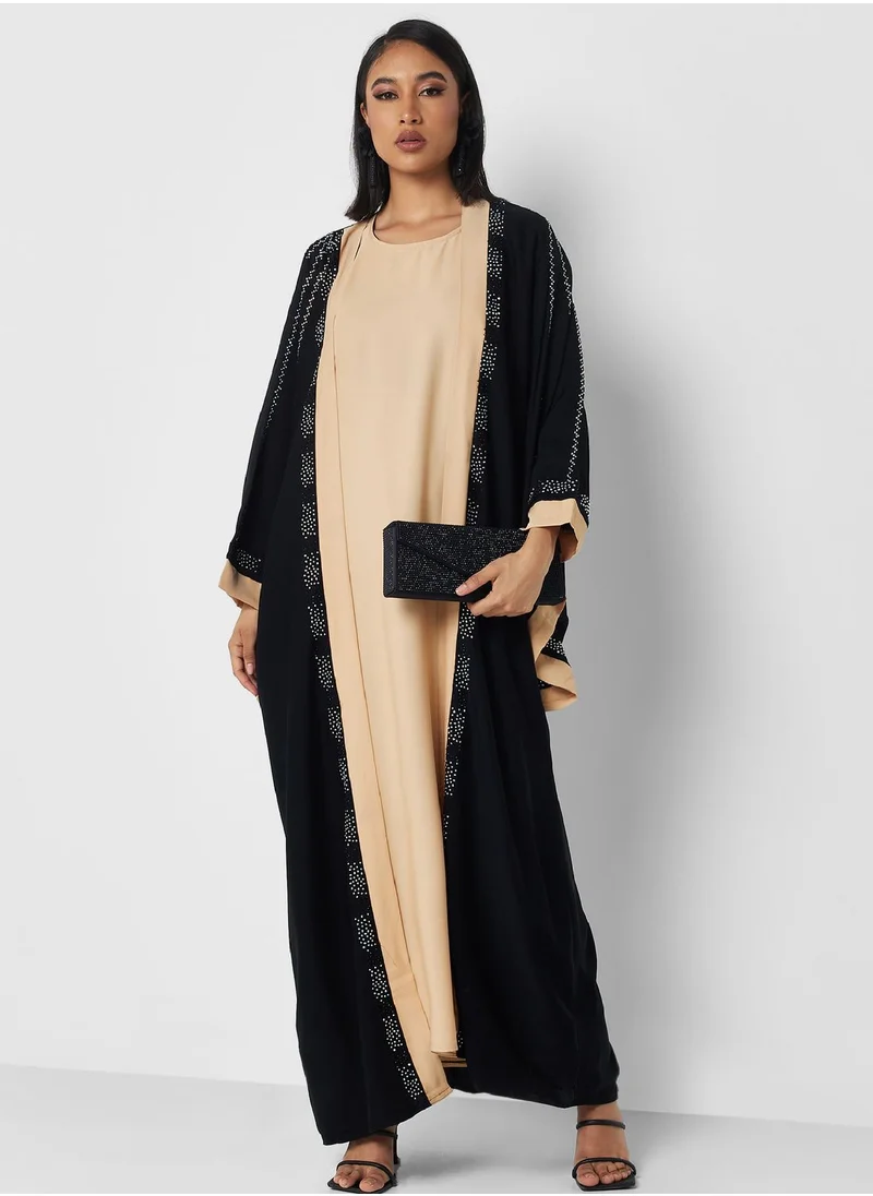 خزانة Shimmer Detail Abaya With Inner