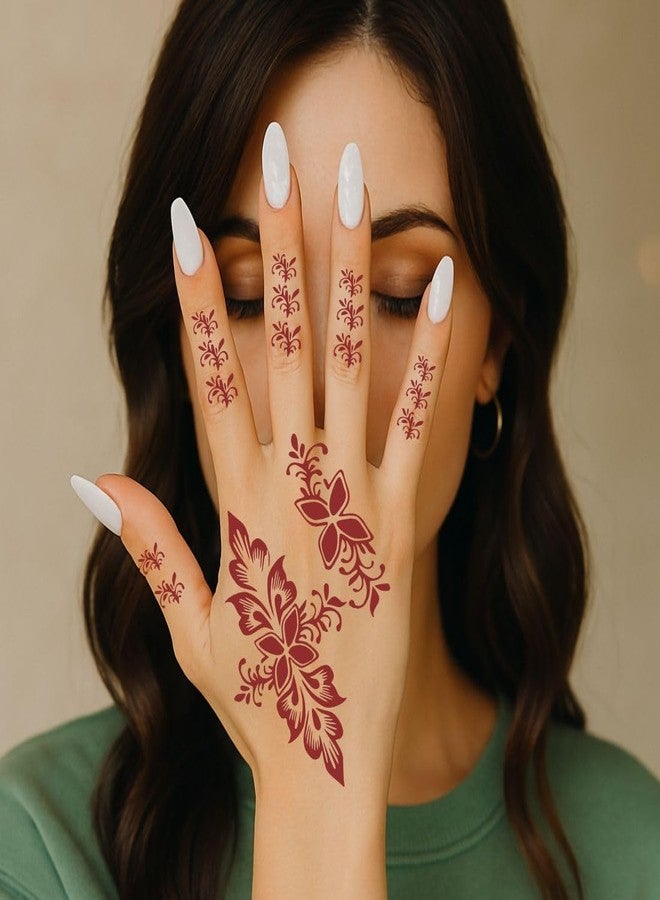 VANVATI Quick Peel Mehndi Stencil Sticker With Vine Style For Party And Wedding Use - Image 4