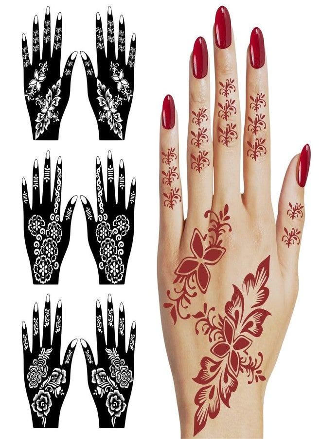 VANVATI Quick Peel Mehndi Stencil Sticker With Vine Style For Party And Wedding Use - Image 2