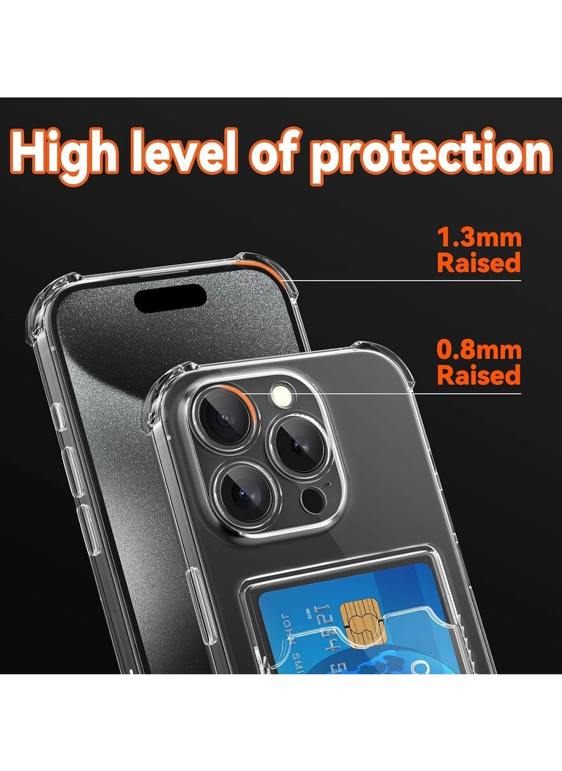 Generic - Wallet Phone Case Slim Fit Card Slot Transparent Case Protective Soft Shockproof Case with Card Holder For Iphone 12 - Image 1