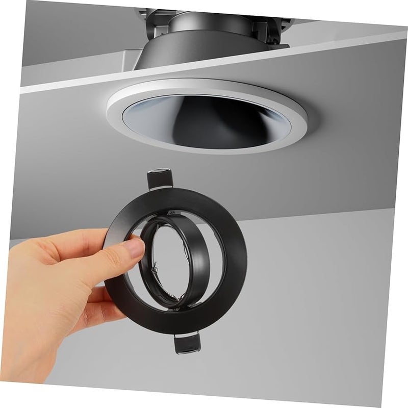 Brushed Nickel Spotlight Down Light Trim Holder For Kitchen Bedroom Hallway - Image 5