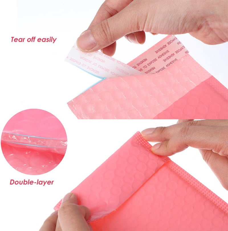 60pcs Pink Bubble Mailers 11x15+4 Inch Padded Shipping Bags Self-sealing Packaging Envelopes for Small Business Mailing and Shipping Supplies - Image 3