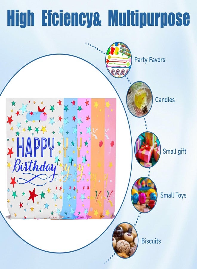 GOMANCHE 40-Pack Happy Birthday Party Favor Bags 9.4 x 6.3 Inch - Colorful Reusable Goodie Gift Bags for Kids, Girls & Boys Birthday Parties, Baby Showers & Special Events - Image 3