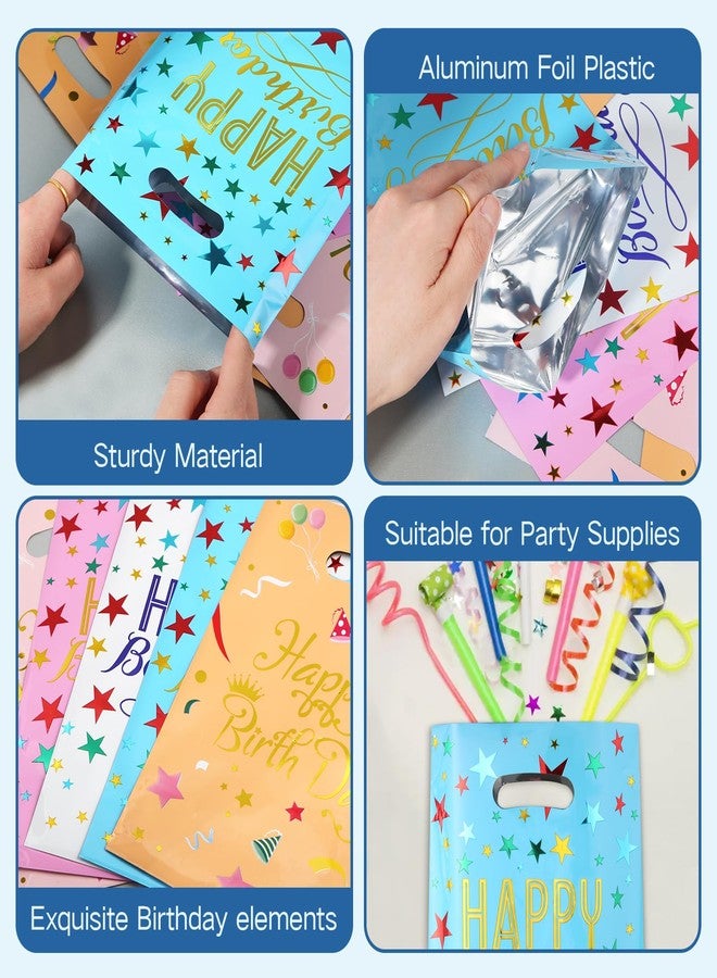 GOMANCHE 40-Pack Happy Birthday Party Favor Bags 9.4 x 6.3 Inch - Colorful Reusable Goodie Gift Bags for Kids, Girls & Boys Birthday Parties, Baby Showers & Special Events - Image 5