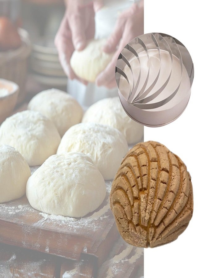 Heluok 4 Inch Concha Stamp, Mexican Concha Cutter, Original Mexican Bread Mold, Stainless Steel Small Molde Para Hacer Conchas De Pan, Metal Concha Shell Stamp - Image 2
