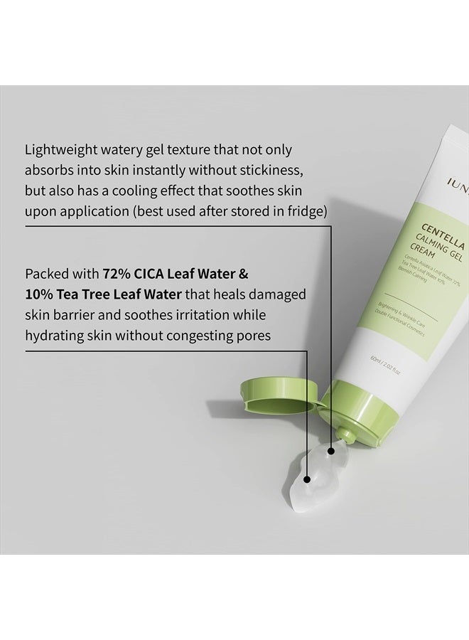 iUNIK Centella Calming Gel Cream Vegan Non-Sticky Face Moisturizer Acne-prone Sensitive Oily Dry Skin Hydrating Plant-based - Centella 70% Tea Tree Water 10% Rosacea Breakout Blemish Korean Skincare - Image 4