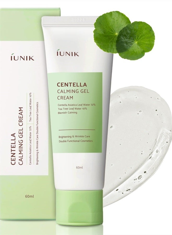 iUNIK Centella Calming Gel Cream Vegan Non-Sticky Face Moisturizer Acne-prone Sensitive Oily Dry Skin Hydrating Plant-based - Centella 70% Tea Tree Water 10% Rosacea Breakout Blemish Korean Skincare - Image 5