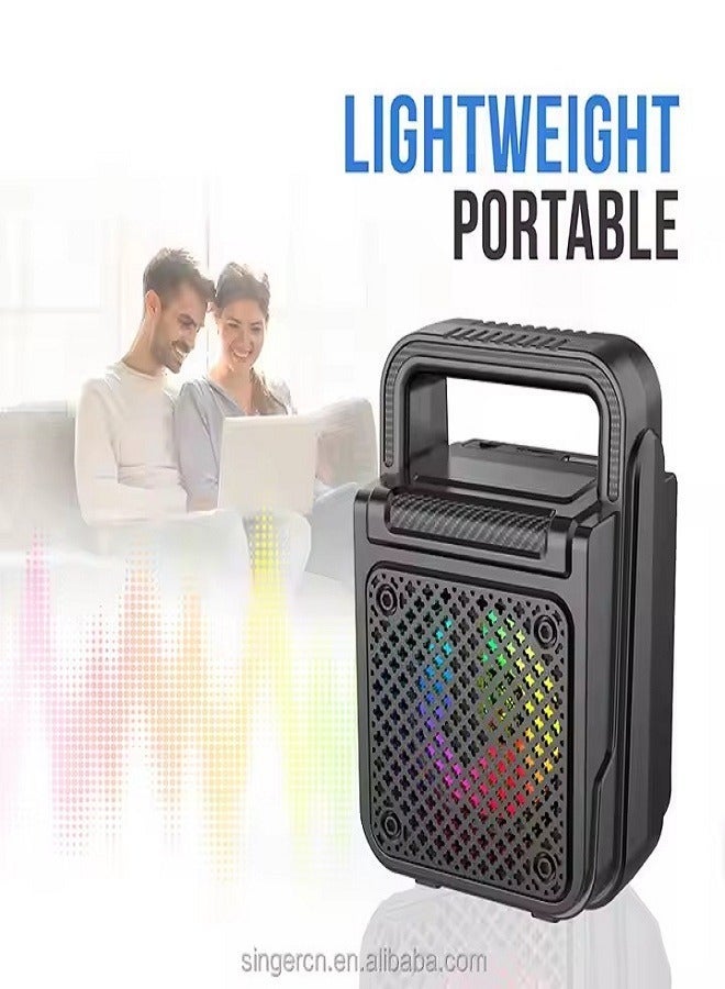 singe ZQS1372 Outdoor Portable Wireless Stereo Speaker with Colorful Light and Active Hi-Fi Music TWS - Image 2