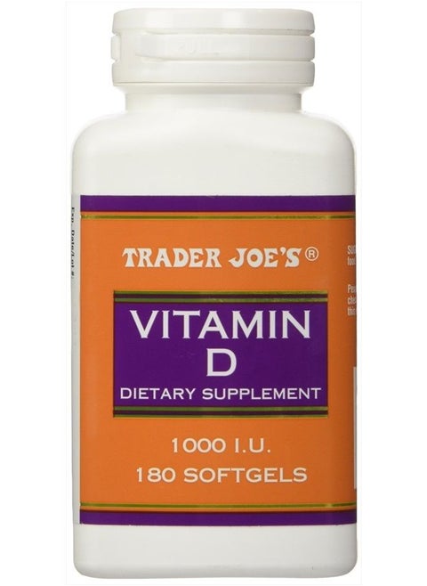 Trader Joe's Vitamin D-3 1000iu, 180softgels